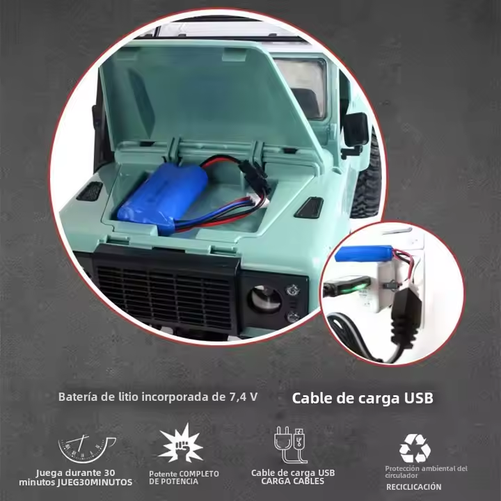 MN90 Defender Auto A Control Remoto 4x4 Escala 1:12