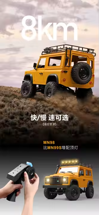 MN98 Defender Auto a Control Remoto 4x4 Escala 1:12